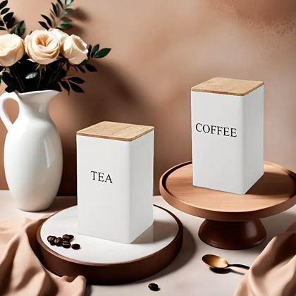 Kép valamiből Kávé, tea és cukor tároló készlet