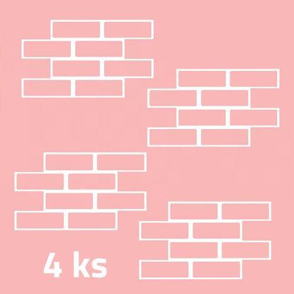 Kép Šablony na malování zdi 4 ks - cihly