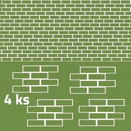 Kép valamiből Fali sablonok 4 db - tégla