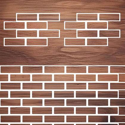 Kép valamiből Fali sablonok 4 db - tégla