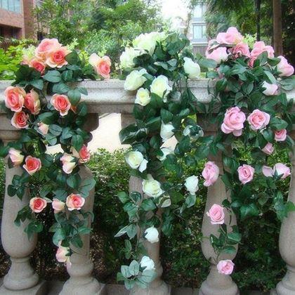 Kép valamiből Műnövény csüngő virág 90 cm -  fehér