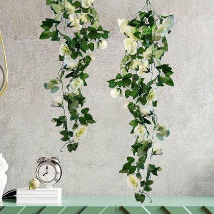 Kép valamiből Műnövény csüngő virág 90 cm -  fehér