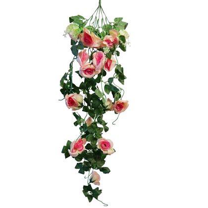 Kép valamiből Műnövény csüngő virág 90 cm -  rózsaszín/narancssárga