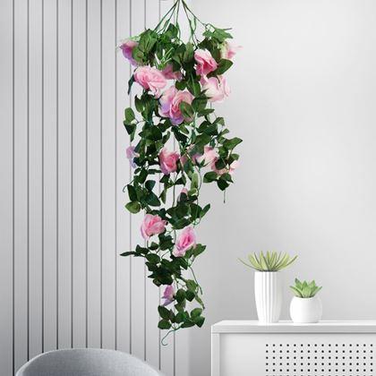 Kép valamiből Műnövény csüngő virág 90 cm -  rózsaszín