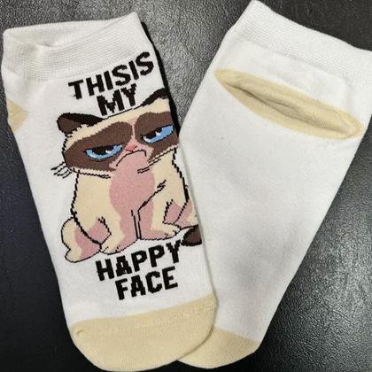 Kép valamiből Vidám zoknik dühös macska - fehér