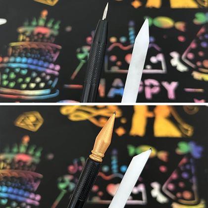 Kép valamiből 5 db A4 kaparós sablon + 2 toll