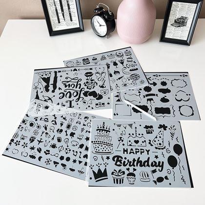 Kép valamiből 5 db A4 kaparós sablon + 2 toll