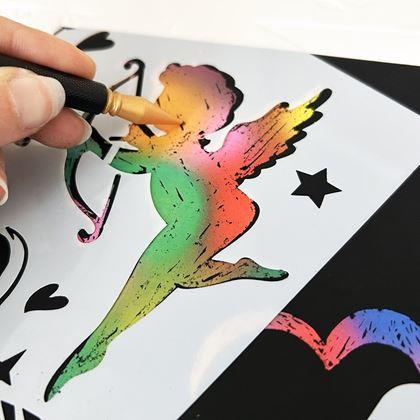 Kép valamiből 5 db A4 kaparós sablon + 2 toll