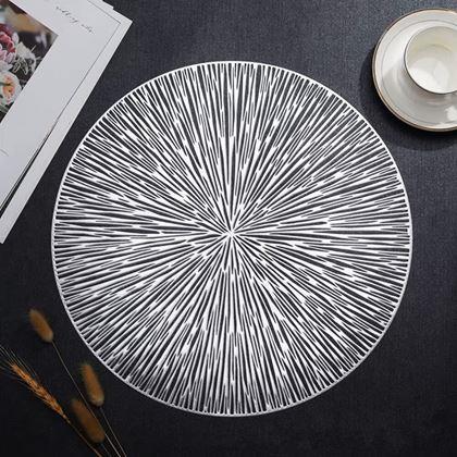 Kép valamiből Kerek asztali alátét napsugarak - ezüst