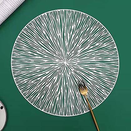 Kép valamiből Kerek asztali alátét napsugarak - ezüst