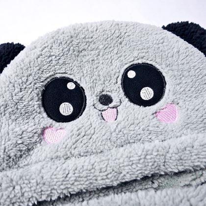 Kép valamiből Sapka és nyakmelegítő macifülekkel -  szürke