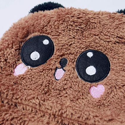 Kép valamiből Sapka és nyakmelegítő macifülekkel -  barna