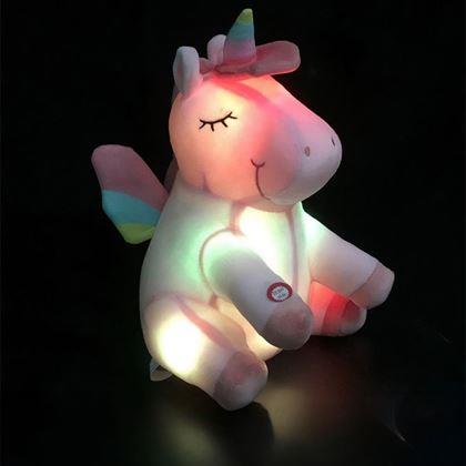 Kép valamiből Világító plüss egyszarvú
