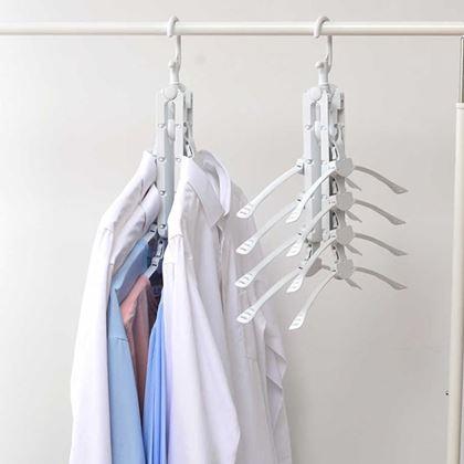 Kép valamiből Multifunkciós, helytakarékos szekrényi ruhaakasztó 8 vállfával