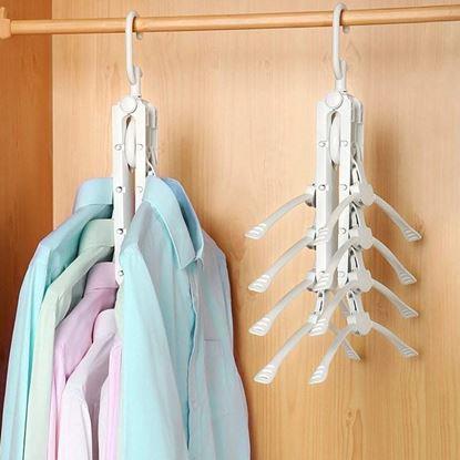 Kép Multifunkciós, helytakarékos szekrényi ruhaakasztó 8 vállfával