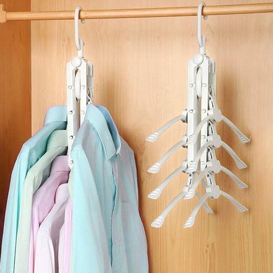 Kép valamiből Multifunkciós, helytakarékos szekrényi ruhaakasztó 8 vállfával