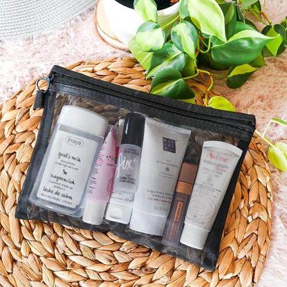 Kép Átlátszó kozmetikai neszesszer cipzárral