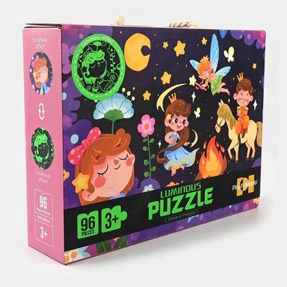 Kép valamiből Gyerek puzzle, sötétben világító, 96 darabos - hercegnők