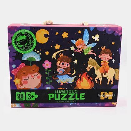 Kép valamiből Gyerek puzzle, sötétben világító, 96 darabos - hercegnők