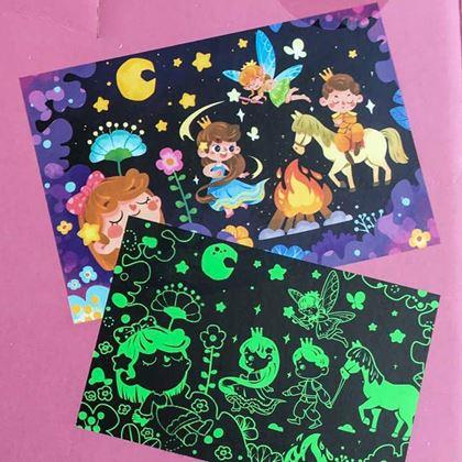 Kép valamiből Gyerek puzzle, sötétben világító, 96 darabos - hercegnők