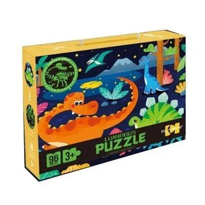 Kép valamiből Gyerek puzzle, sötétben világító, 96 darabos - dinoszauruszok