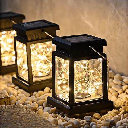 Kép LED napelemes akasztós lámpás