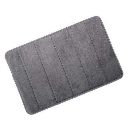 Kép valamiből Csúszásgátló fürdőszobai szőnyeg 40 x 60 cm - szürke