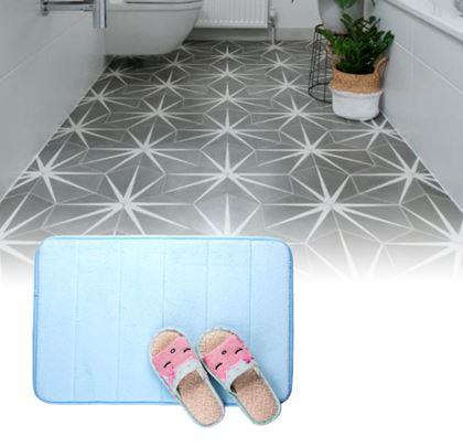Kép valamiből Csúszásgátló fürdőszobai szőnyeg 40 x 60 cm - kék