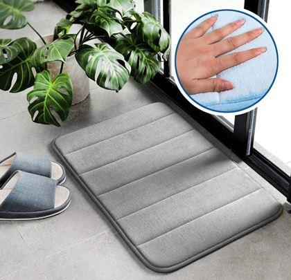 Kép valamiből Csúszásgátló fürdőszobai szőnyeg 40 x 60 cm - szürke