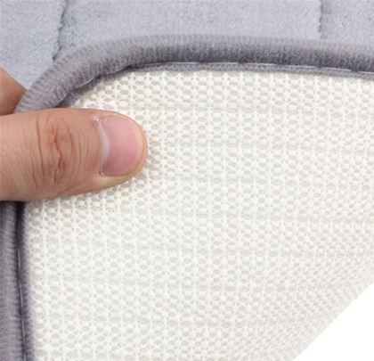 Kép valamiből Csúszásgátló fürdőszobai szőnyeg 40 x 60 cm - szürke