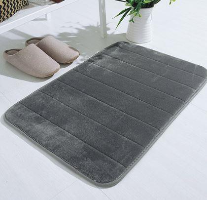 Kép valamiből Csúszásgátló fürdőszobai szőnyeg 40 x 60 cm - szürke