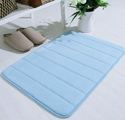 Kép valamiből Csúszásgátló fürdőszobai szőnyeg 40 x 60 cm - kék