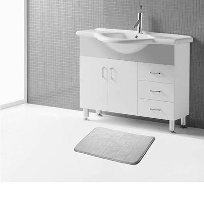 Kép valamiből Csúszásgátló fürdőszobai szőnyeg 40 x 60 cm - szürke