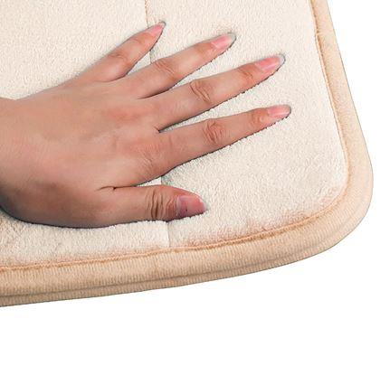 Kép valamiből Csúszásgátló fürdőszobai szőnyeg 40 x 60 cm - bézs