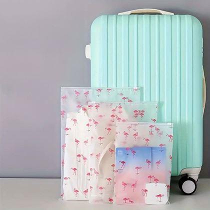 Kép valamiből Vízálló utazótáskák szett  -  flamingó