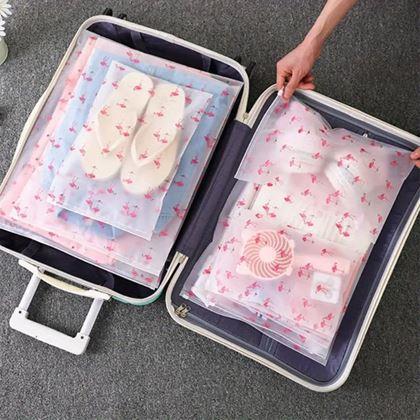 Kép valamiből Vízálló utazótáskák szett  -  flamingó