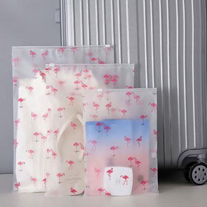 Kép valamiből Vízálló utazótáskák szett  -  flamingó
