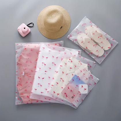 Kép valamiből Vízálló utazótáskák szett  -  flamingó