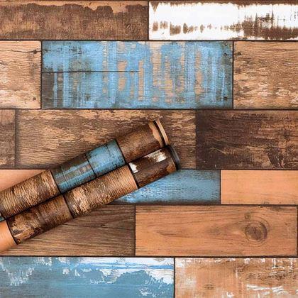 Kép valamiből Öntapadós tapéta 200x45 cm - patinas fa