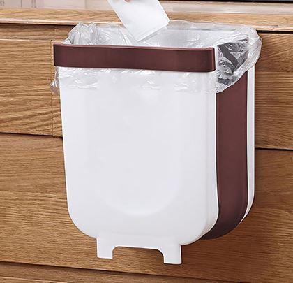 Kép valamiből Összecsukható, ajtóra akasztható kosár - fehér-barna