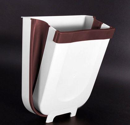 Kép valamiből Összecsukható, ajtóra akasztható kosár - fehér-barna