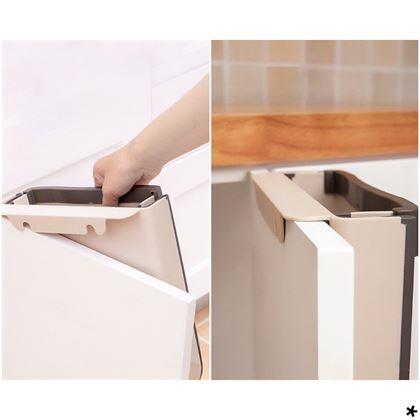 Kép valamiből Összecsukható, ajtóra akasztható kosár - fehér-barna