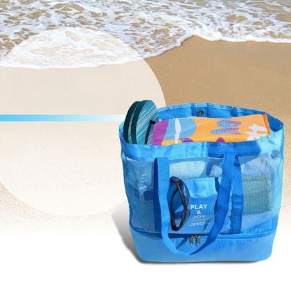 Kép valamiből Strandtáska hőszigetelő rekesszel - kék
