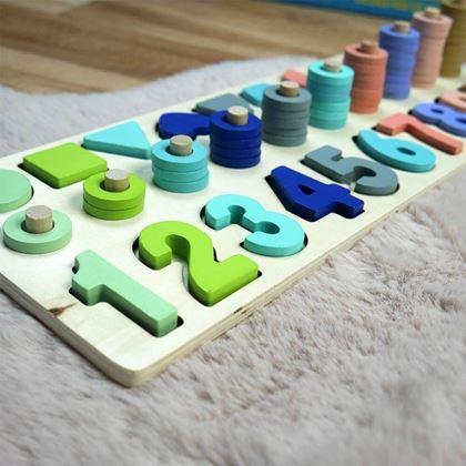 Kép valamiből Fa puzzle – számok, formák, számolás