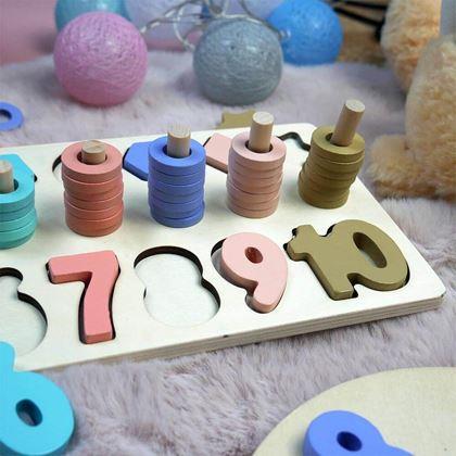 Kép valamiből Fa puzzle – számok, formák, számolás