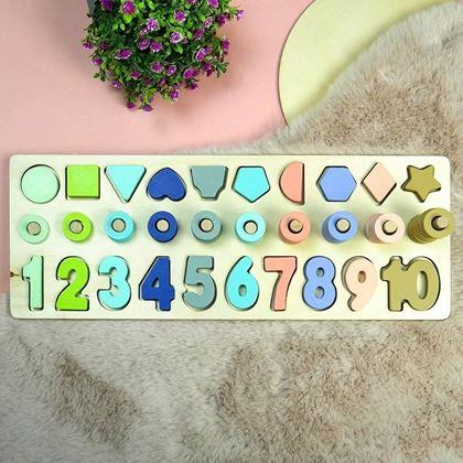 Kép valamiből Fa puzzle – számok, formák, számolás
