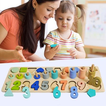 Kép valamiből Fa puzzle – számok, formák, számolás
