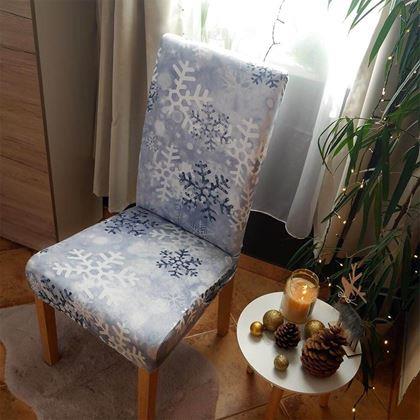 Kép valamiből Karácsonyi motívumú székborítás  -  hópehely