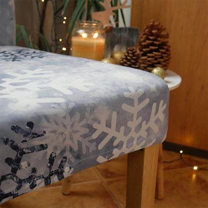 Kép valamiből Karácsonyi motívumú székborítás  -  hópehely