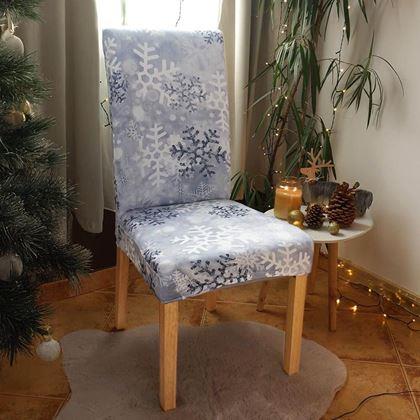 Kép valamiből Karácsonyi motívumú székborítás  -  hópehely